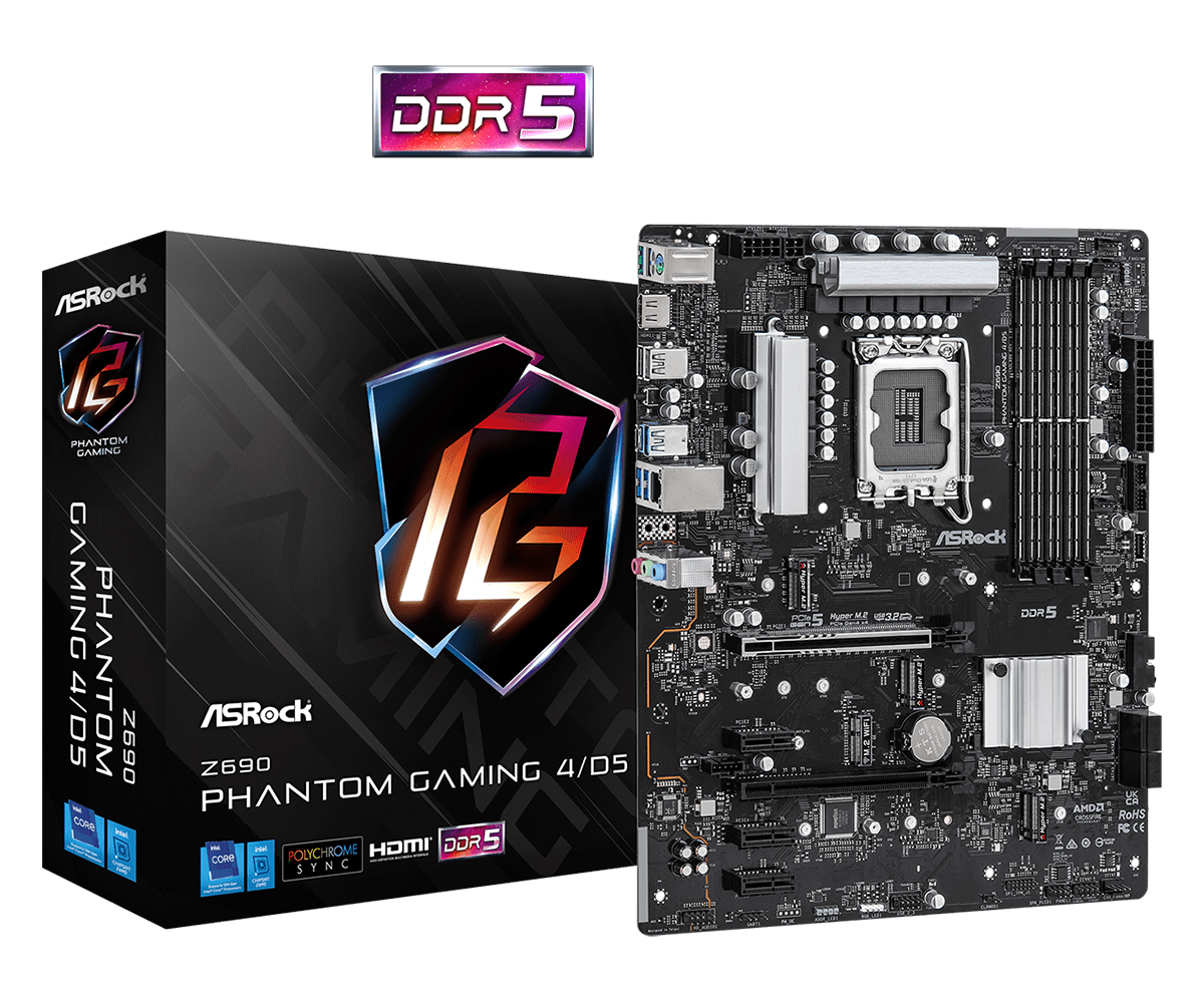 Placă de bază ASRock Z690 PHANTOM GAMING 4 D5 - xstore.md photo