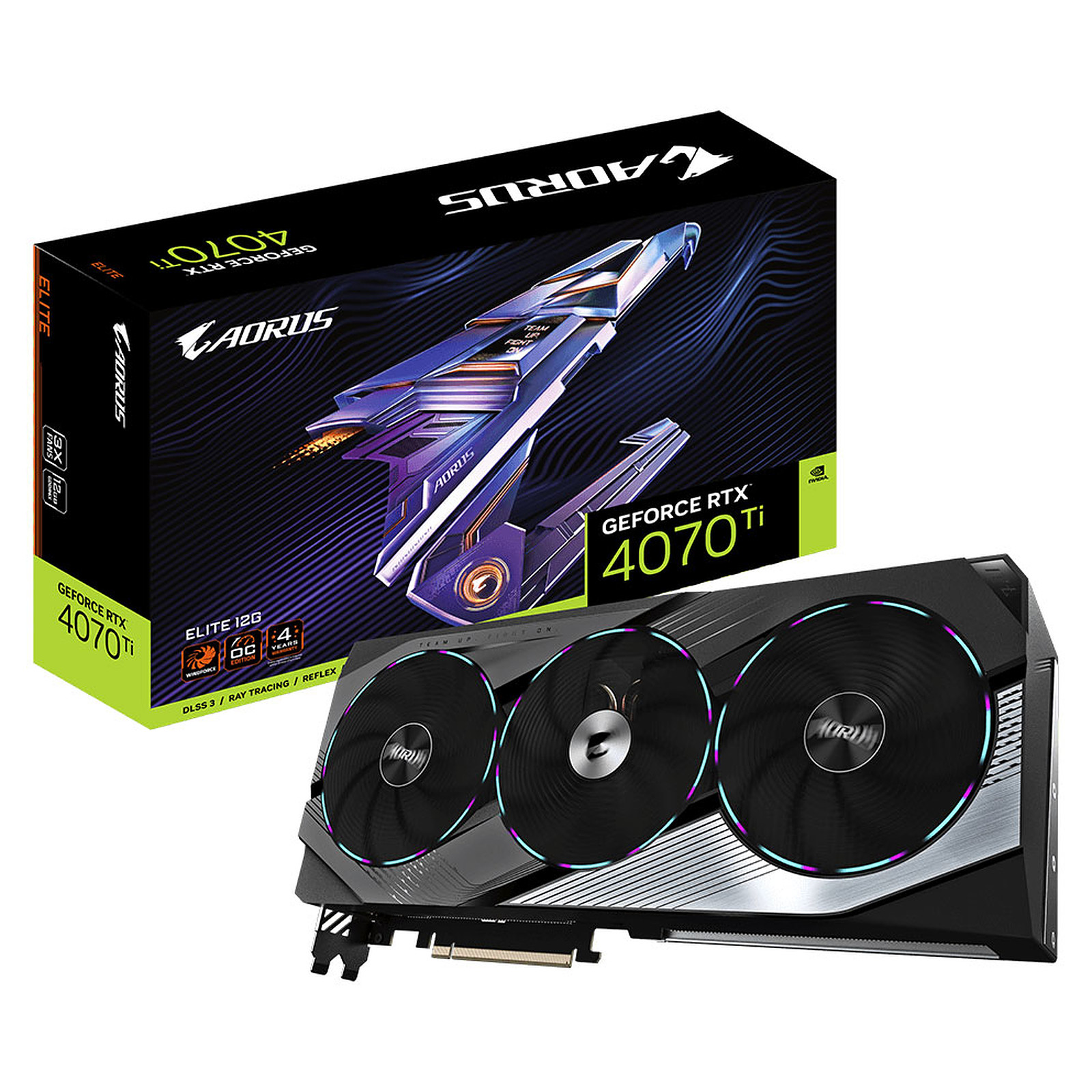 Видеокарта GIGABYTE AORUS GeForce RTX 4070 Ti ELITE 12G - xstore.md photo