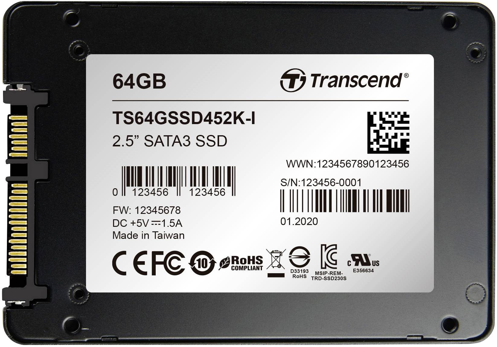 Unitate SSD Transcend SSD452K TS64GSSD452K-I în Moldova | Xstore.md photo 0