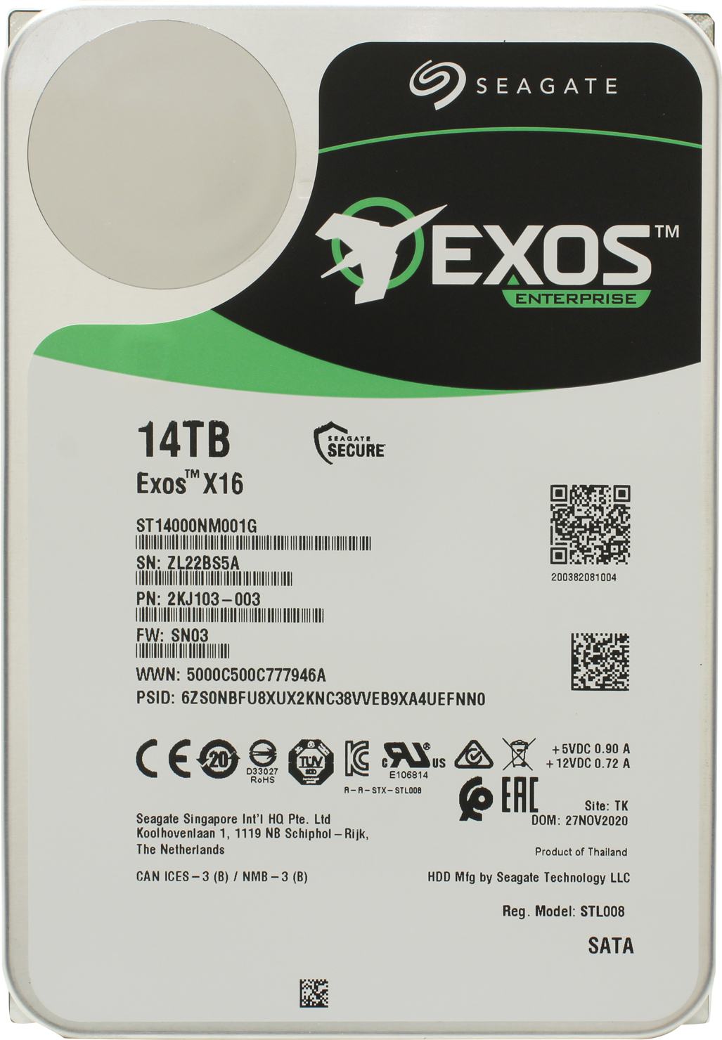 Unitate HDD Seagate Exos X16 ST14000NM001G în Moldova | Xstore.md photo