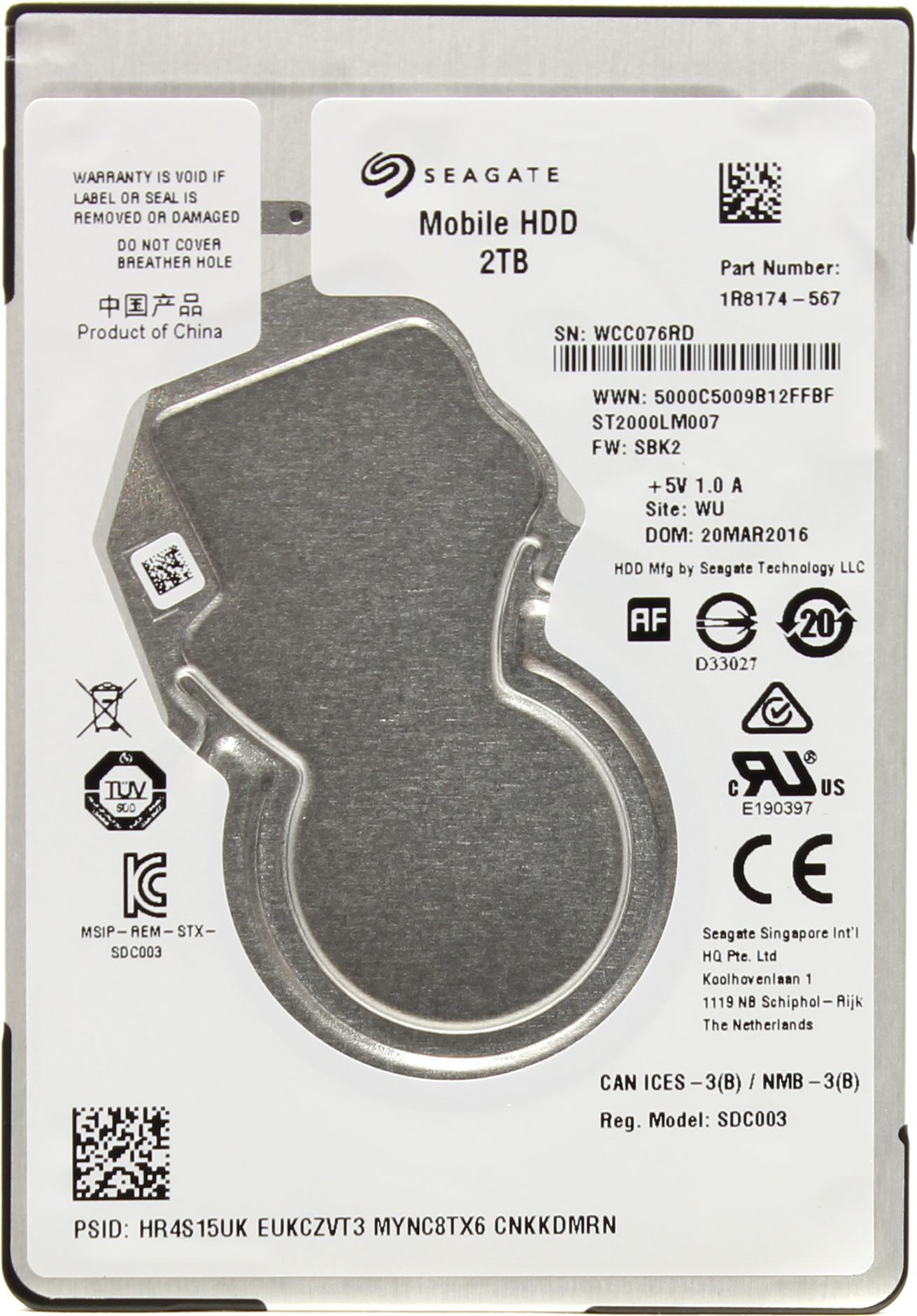 Unitate HDD Seagate Mobile ST2000LM007 în Moldova | Xstore.md photo