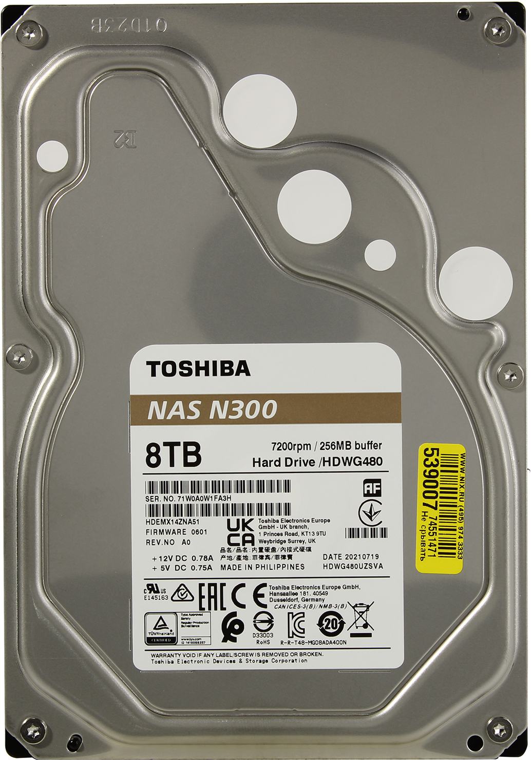 Unitate HDD Toshiba N300 HDWG480UZSVA în Moldova | Xstore.md photo