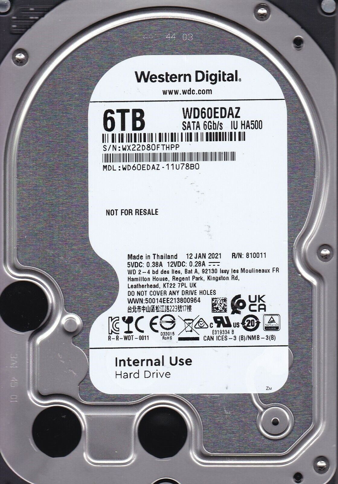 HDD WD Caviar Blue WD60EDAZ в Молдове | Xstore.md photo