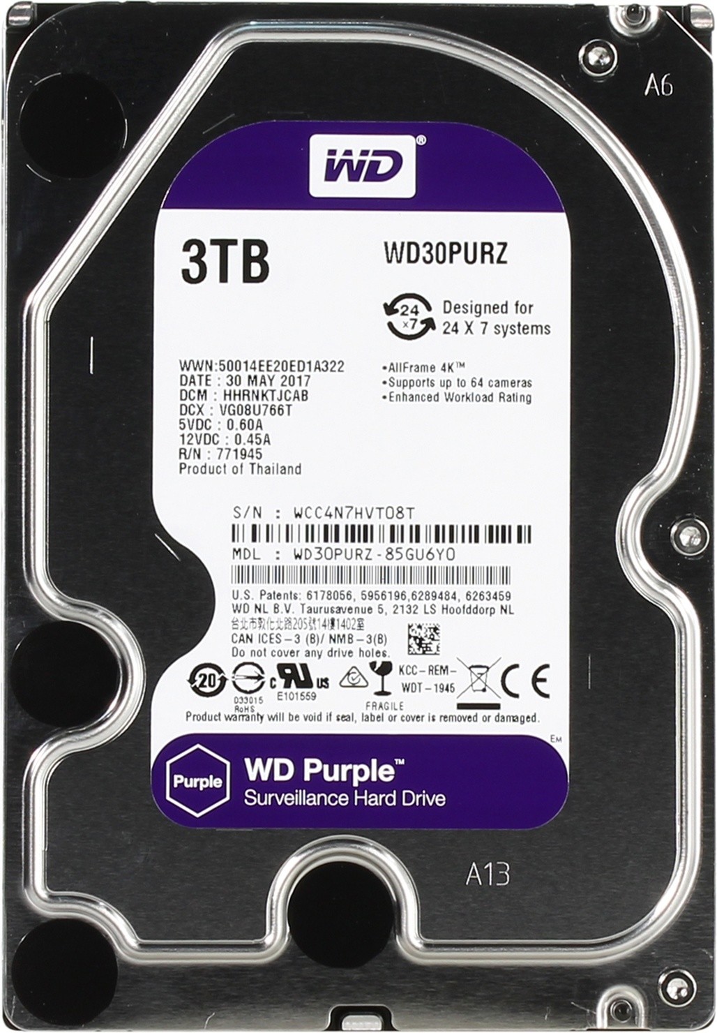 HDD WD Caviar Purple WD30PURZ в Молдове | Xstore.md photo