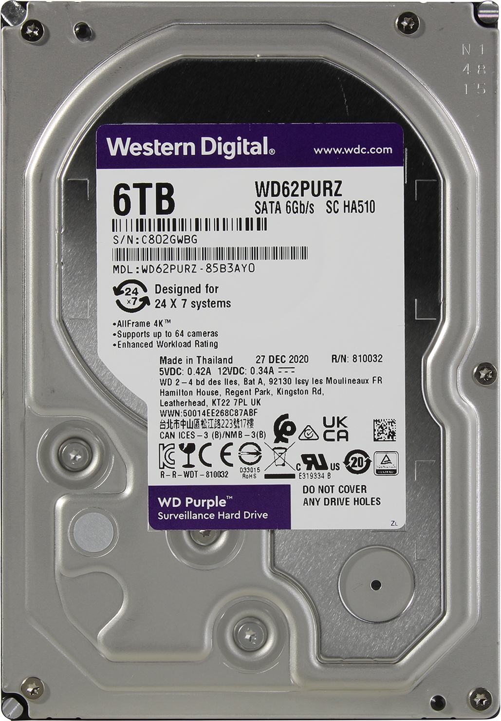 Unitate HDD WD Purple WD62PURZ în Moldova | Xstore.md photo