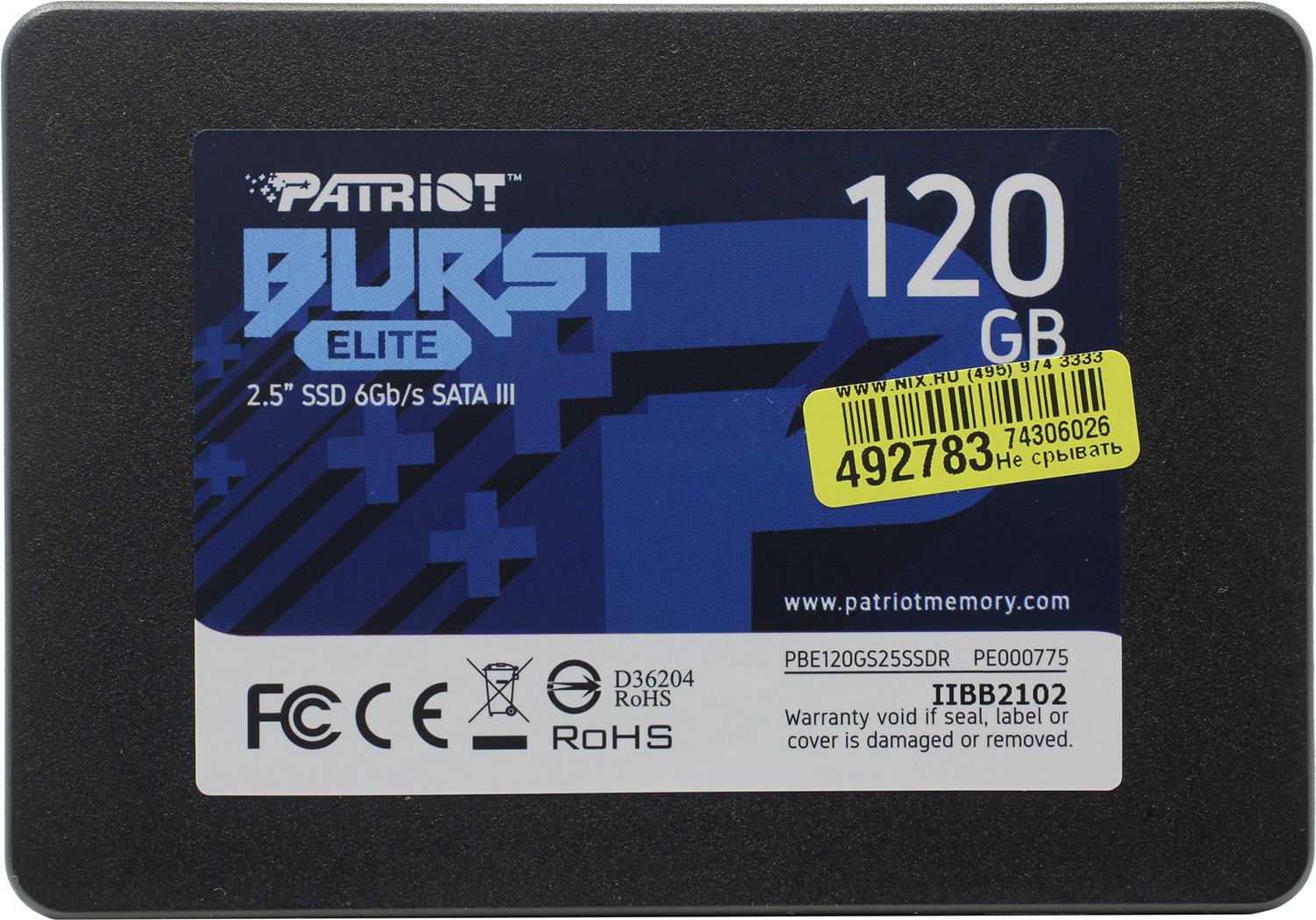 Unitate SSD Patriot Burst Elite PBE120GS25SSDR în Moldova | Xstore.md photo