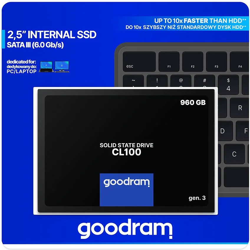 Unitate SSD GOODRAM CL 100 Gen.3 SSDPR-CL100-960-G3 în Moldova | Xstore.md photo 0