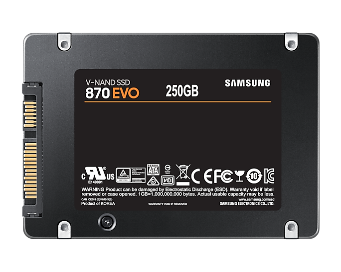 Unitate SSD Samsung 870 EVO MZ-77E250BW în Moldova | Xstore.md photo 3