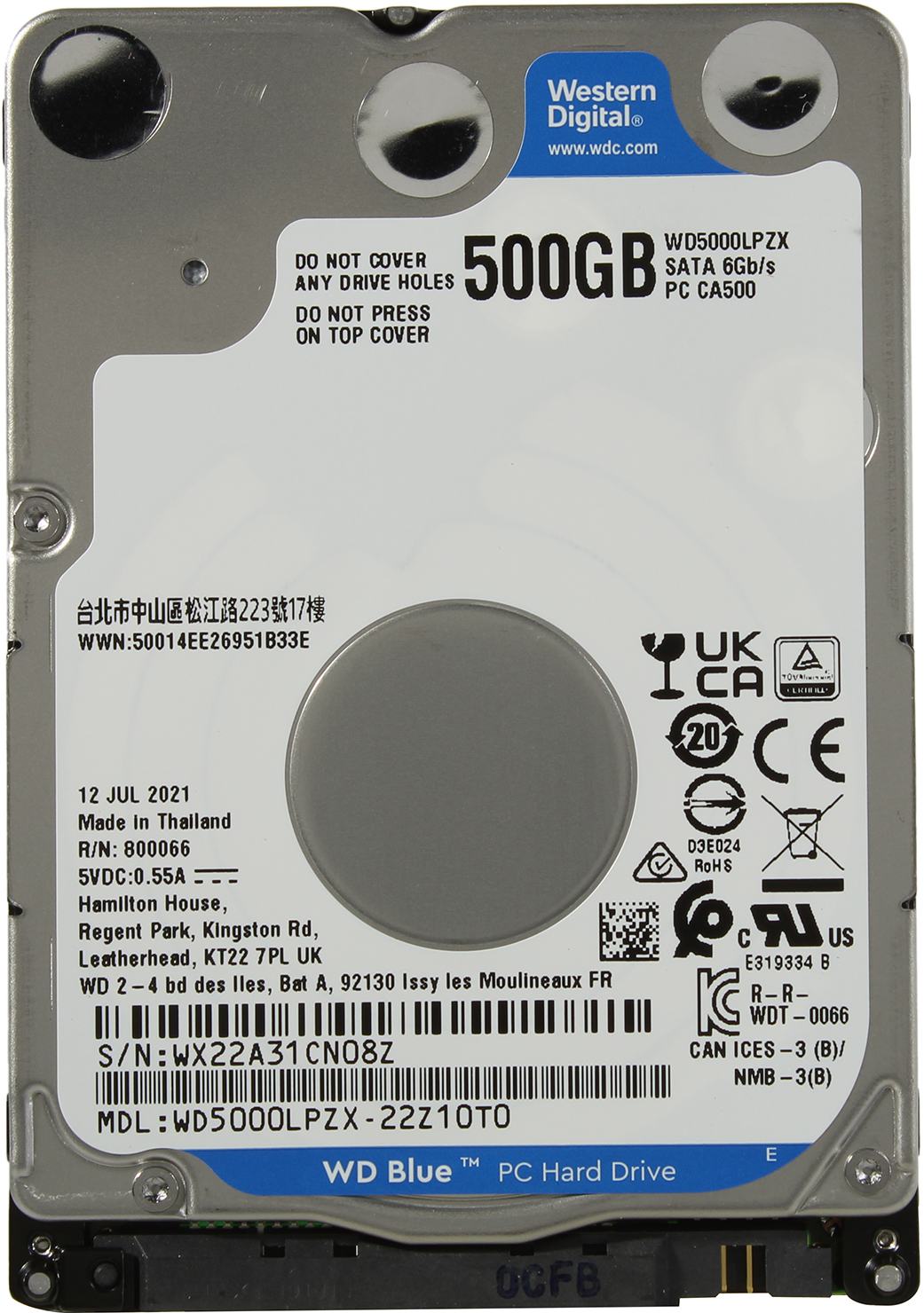 HDD WD Blue Mobile WD5000LPZX в Молдове | Xstore.md photo