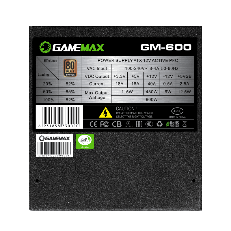 Sursa de alimentare PC Gamemax GM-600 600W | Xstore.md photo 8