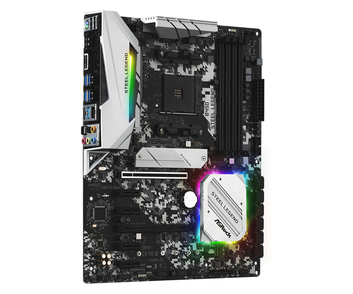 Placă de bază ASRock B450 Steel Legend - xstore.md photo 2