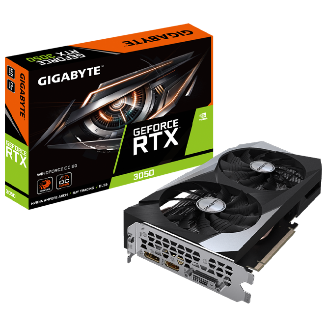 Placă video GIGABYTE GeForce RTX 3050 WINDFORCE OC 8G - xstore.md photo