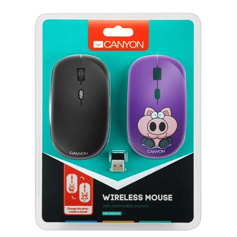 Wireless Mouse Canyon CND-CMSW401 PB | Xstore.md - Cumpăra în Moldova, Chișinău photo 0