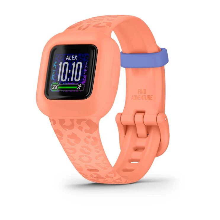 Brățară inteligentă Garmin Vivofit jr. 3 Peach Leopard | Xstore.md photo