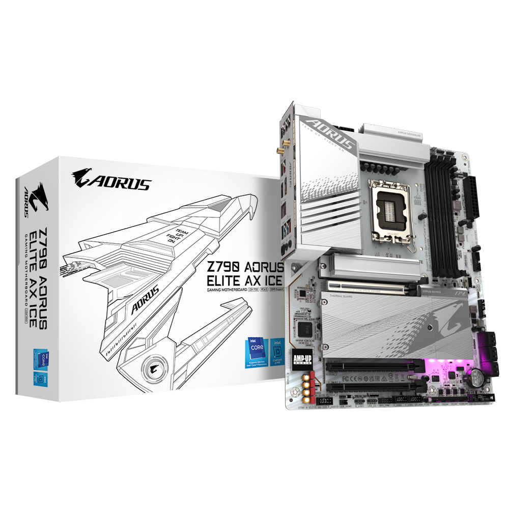 Материнская плата GIGABYTE Z790 AORUS ELITE AX ICE в Молдове - xstore.md photo