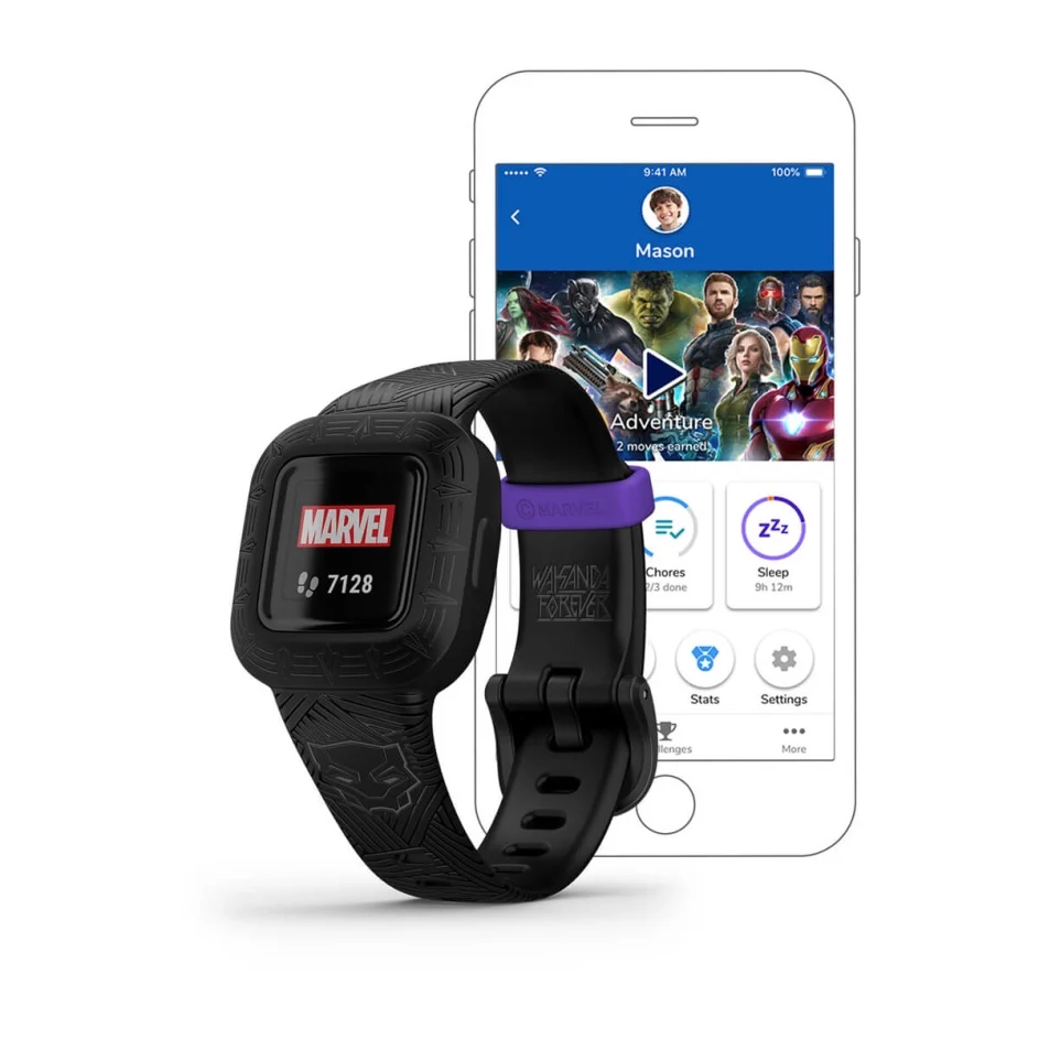 Фитнес трекер Garmin Vivofit jr. 3 Marvel Black Panther | Xstore.md photo 2