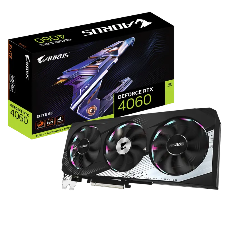 Placă video GIGABYTE AORUS GeForce RTX 4060 ELITE 8G - xstore.md photo