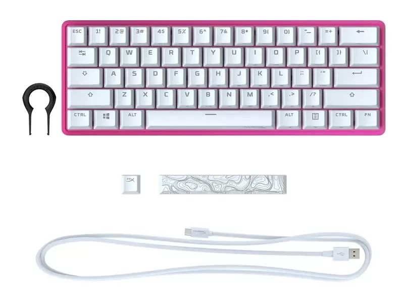 Tastatură HyperX Alloy Origins 65, White-Pink 4P5D6AN#UUW | Xstore.md - Cumpăra în Moldova, Chișinău photo 2