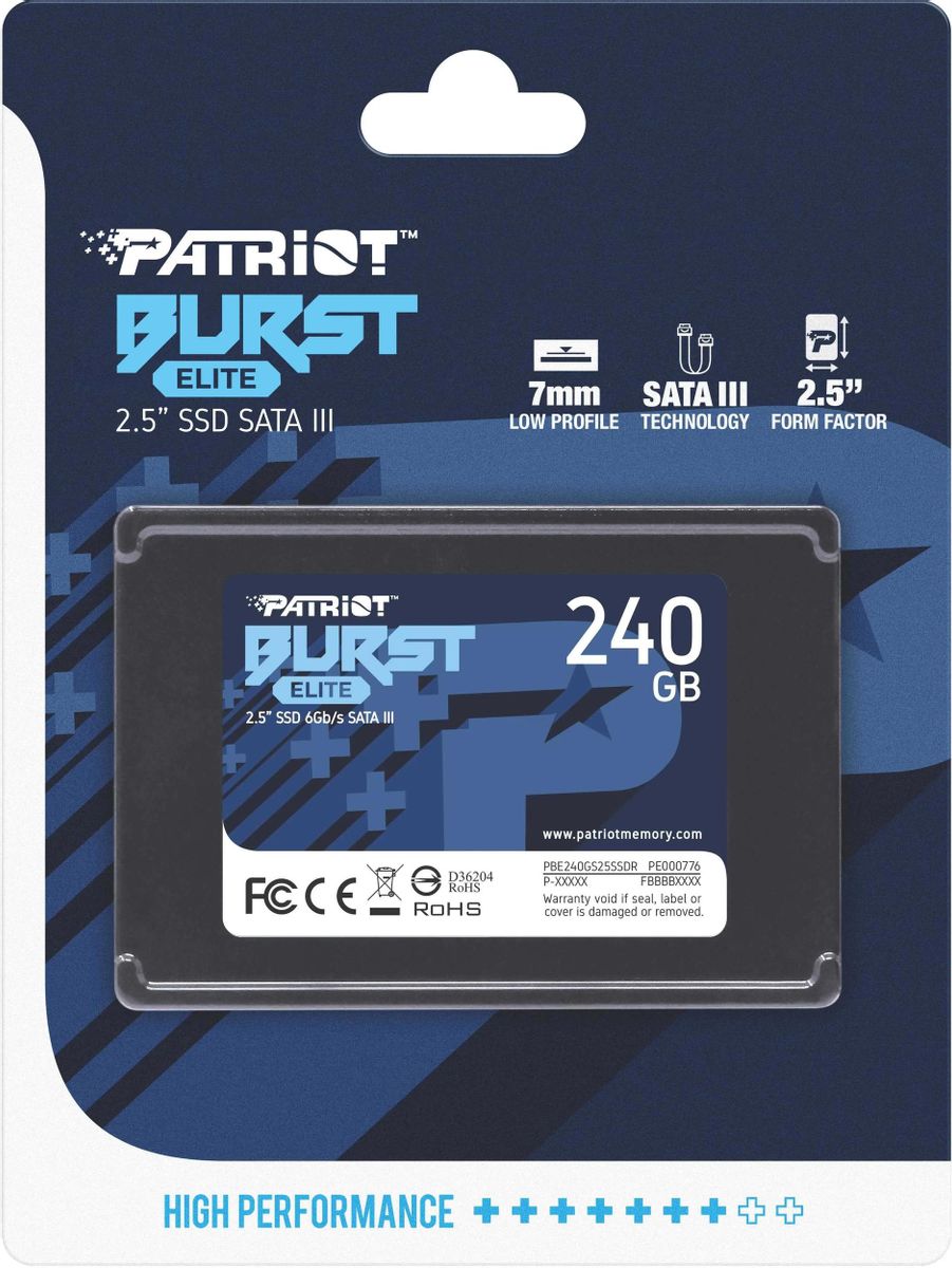 Unitate SSD Patriot Burst Elite PBE240GS25SSDR în Moldova | Xstore.md photo 2