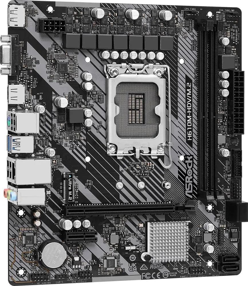 Placă de bază ASRock H610M-HDV/M.2 R2.0 în Moldova - xstore.md photo 1