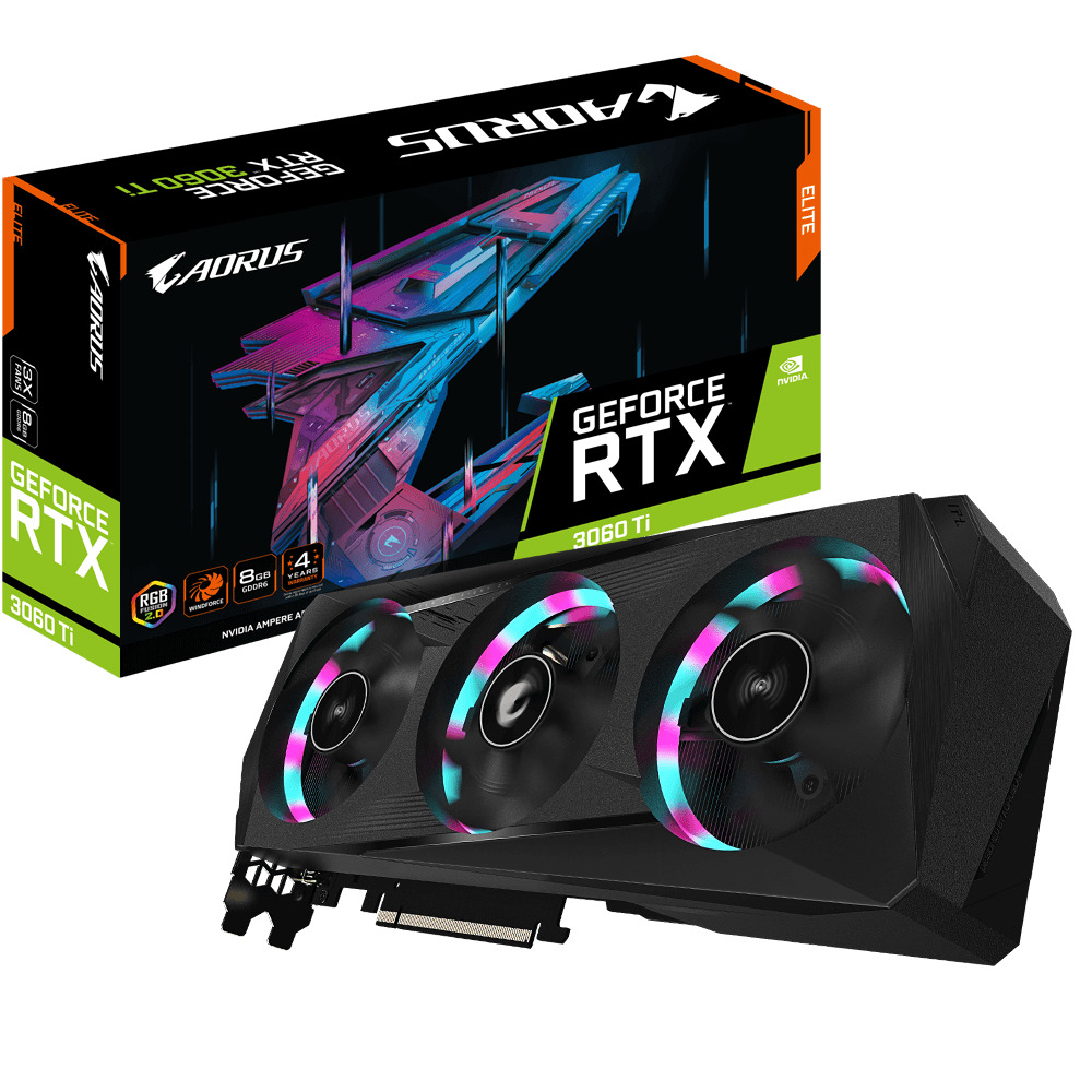 Видеокарта GIGABYTE AORUS GeForce RTX 3060 Ti ELITE 8G - xstore.md photo