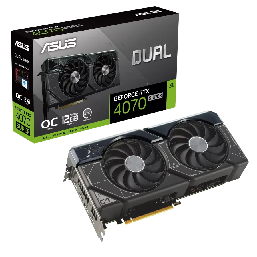 Placă video ASUS Dual GeForce RTX 4070 SUPER OC Edition - xstore.md photo