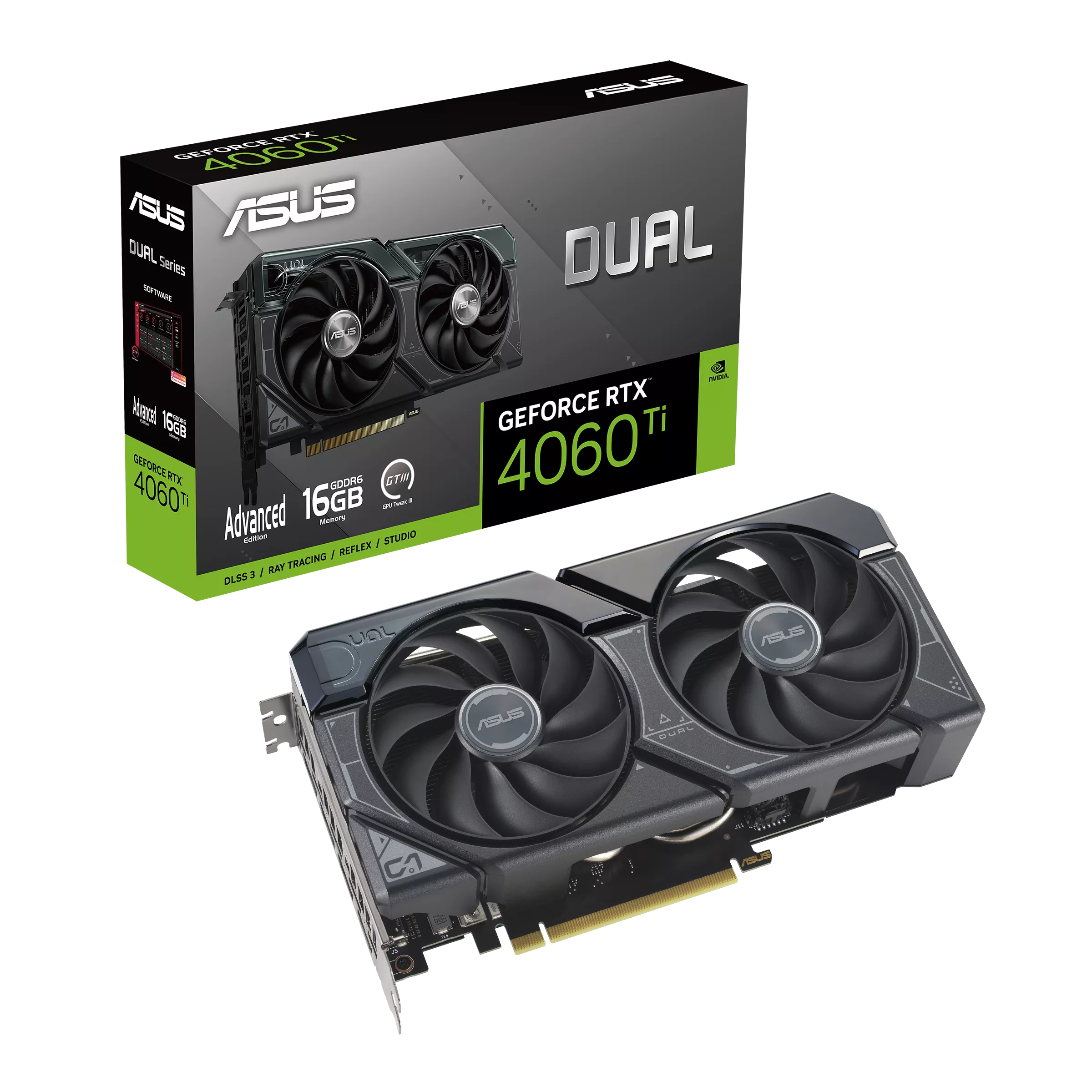 Видеокарта ASUS Dual GeForce RTX 4060 Ti Advanced Edition 16GB - xstore.md photo