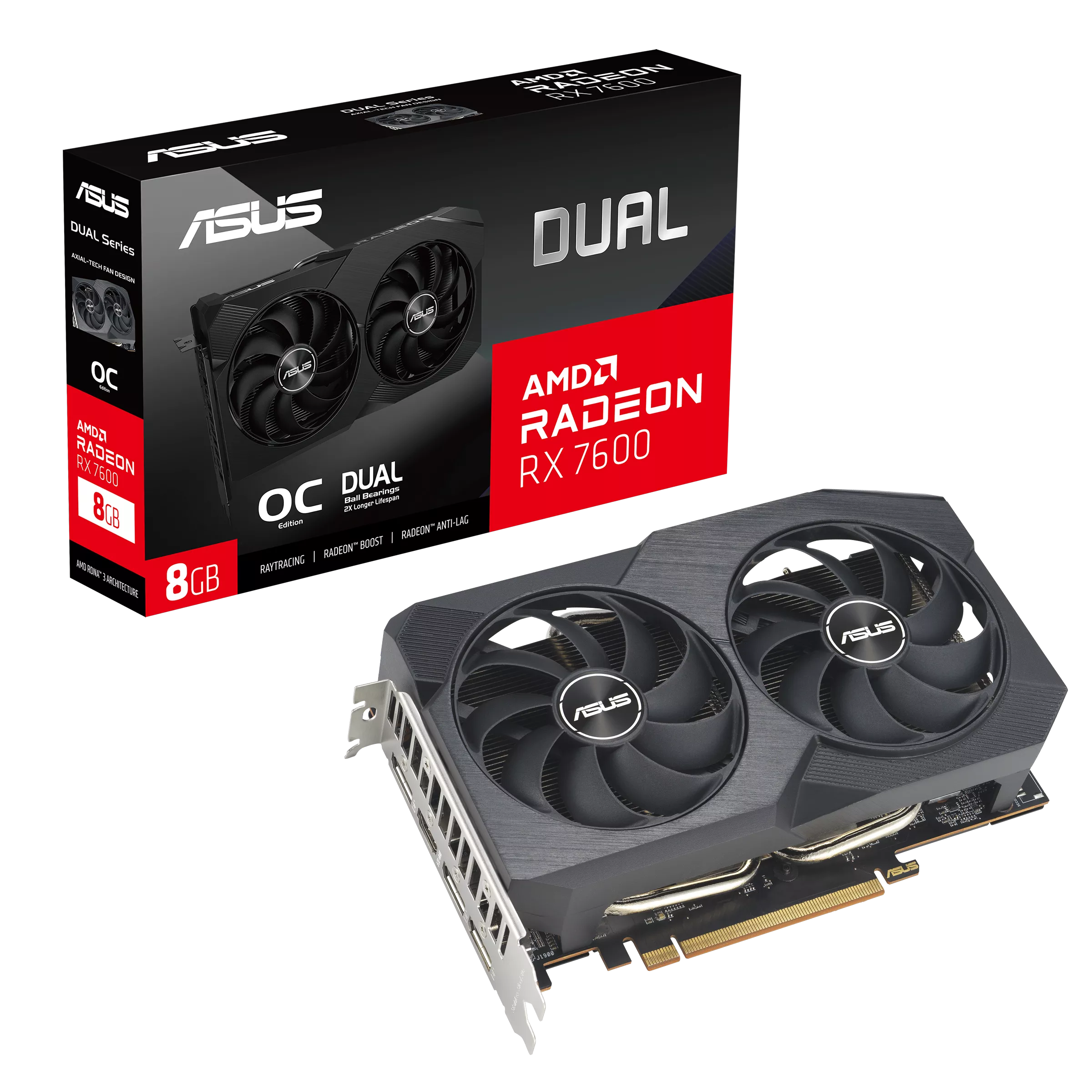 Placă video ASUS Dual Radeon RX 7600 V2 OC Edition - xstore.md photo