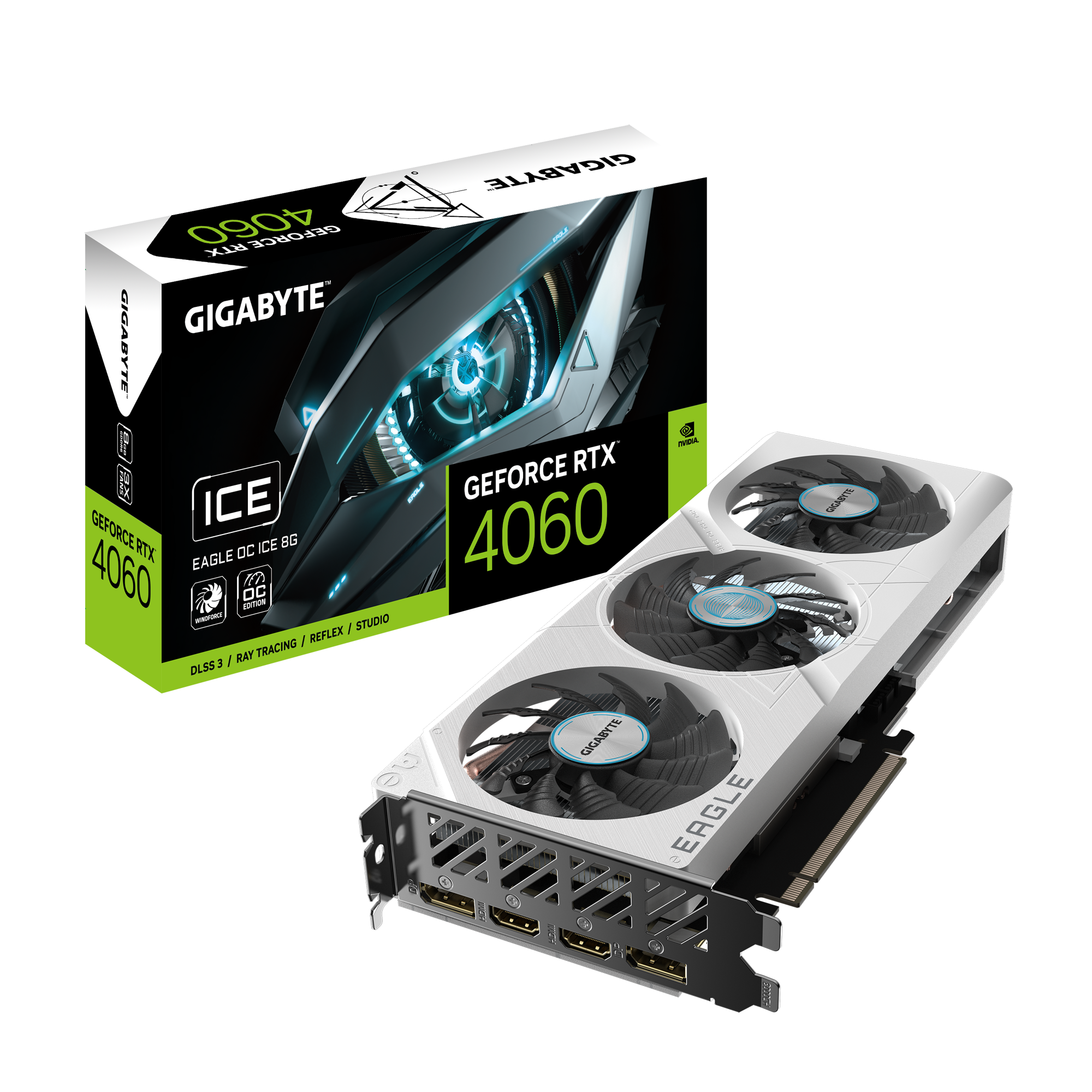 Placă video Gigabyte RTX 4060 Eagle OC ICE 8G - xstore.md photo