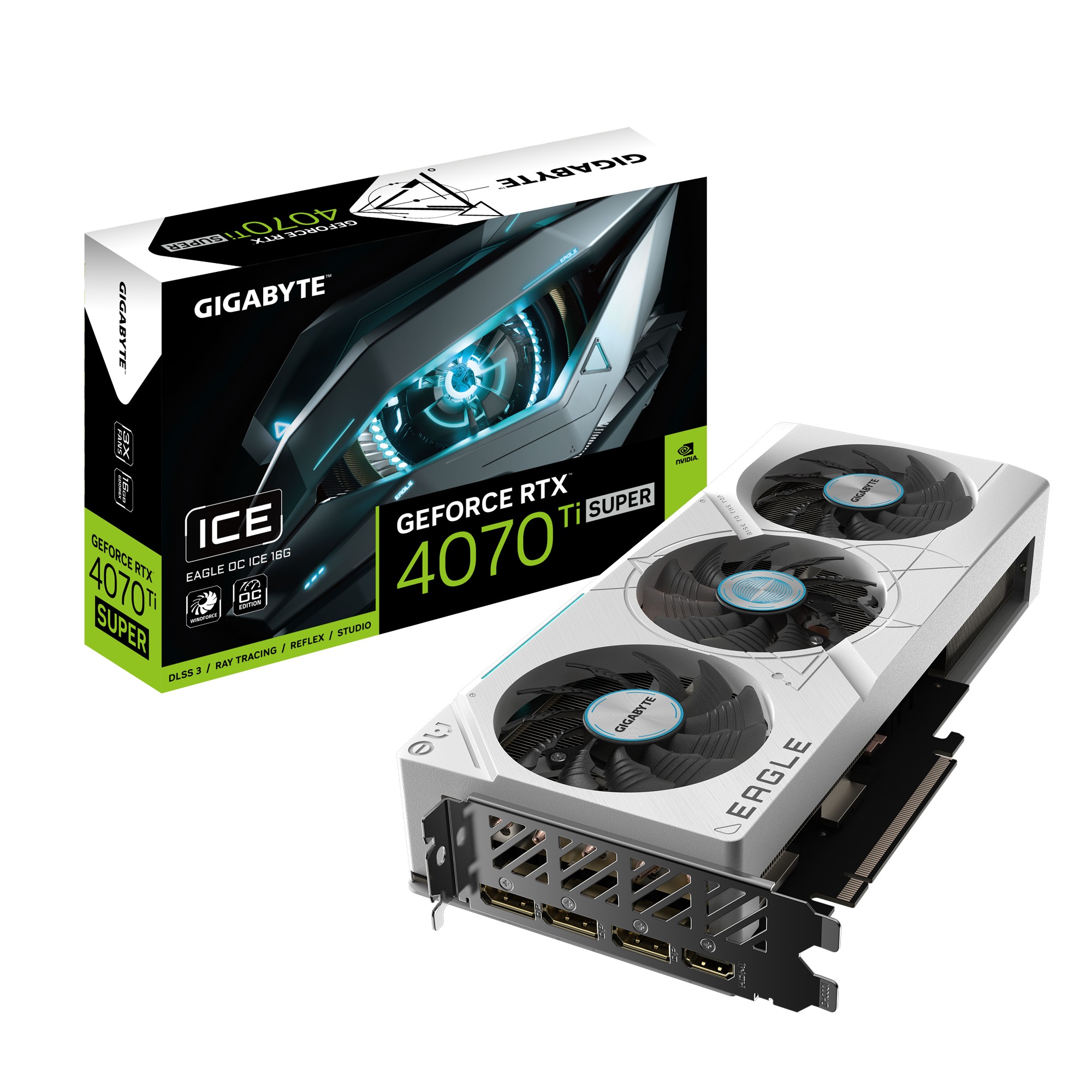 Видеокарта Gigabyte GeForce RTX 4070 Ti SUPER EAGLE OC ICE 16G - xstore.md photo