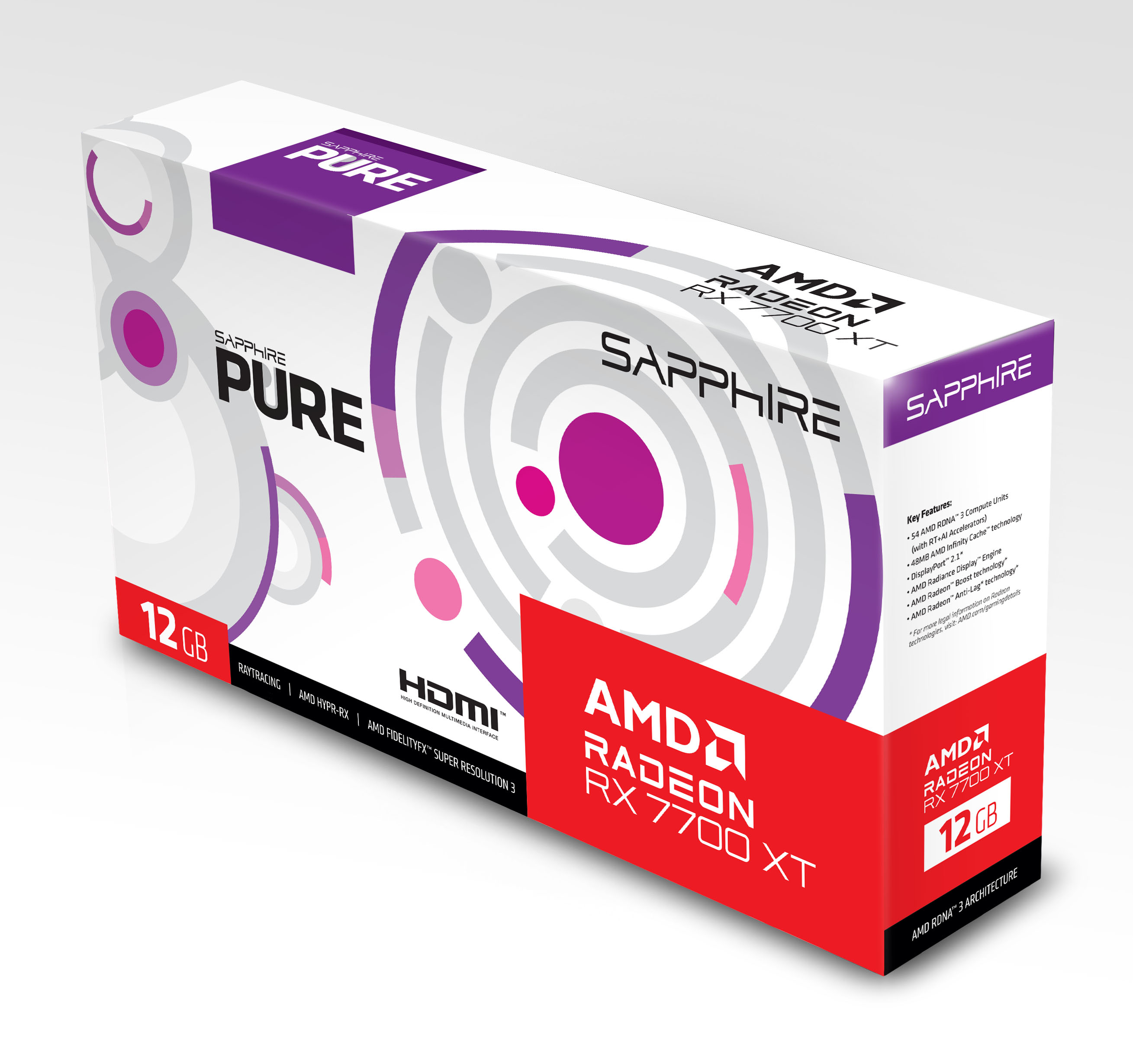 Видеокарта Sapphire PURE Radeon RX 7700 XT - xstore.md photo 4