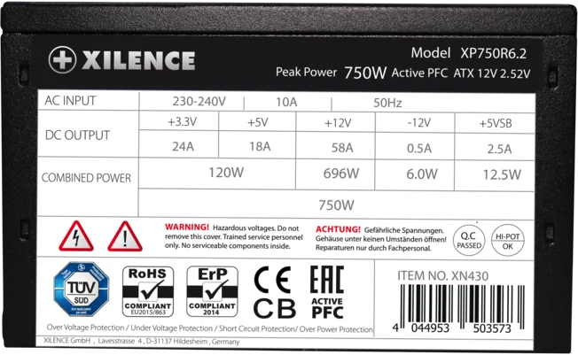 Sursa de alimentare XILENCE XP750R6.2 Bulk – cumpără în Moldova - xstore.md photo 3