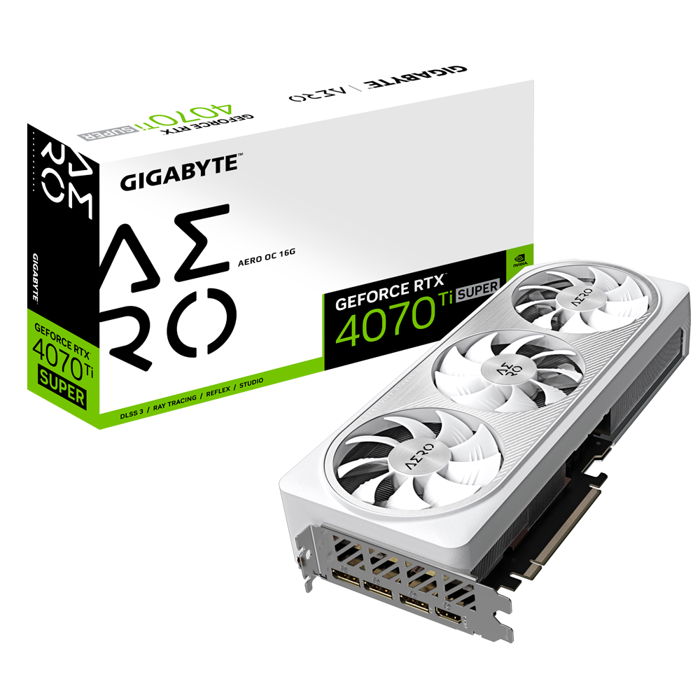 Placă video Gigabyte GeForce RTX 4070 Ti SUPER AERO OC 16G - xstore.md photo