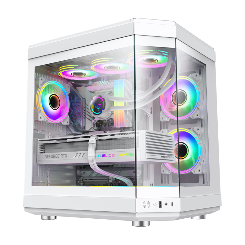 Carcasă PC Gamemax Hype, White în Moldova - xstore.md photo