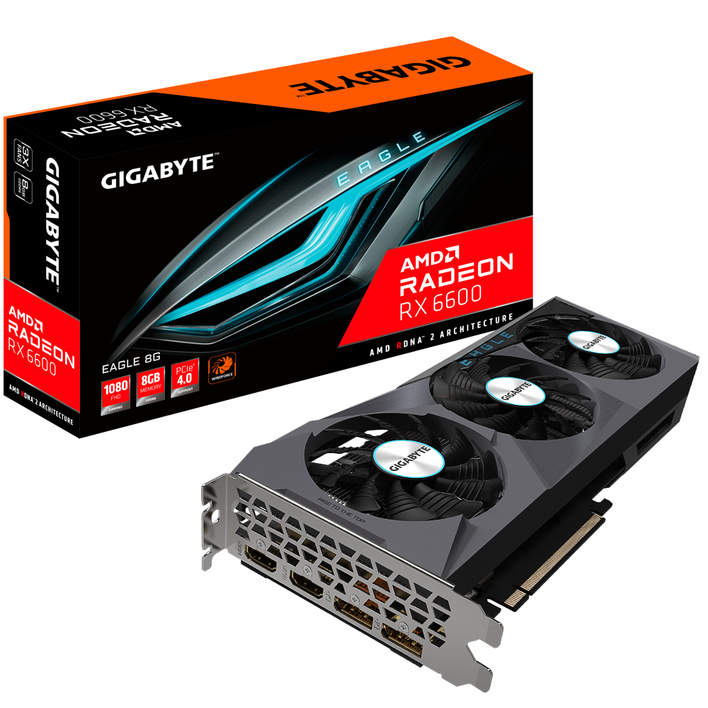 Placă video GIGABYTE Radeon RX 6600 EAGLE 8G - xstore.md photo