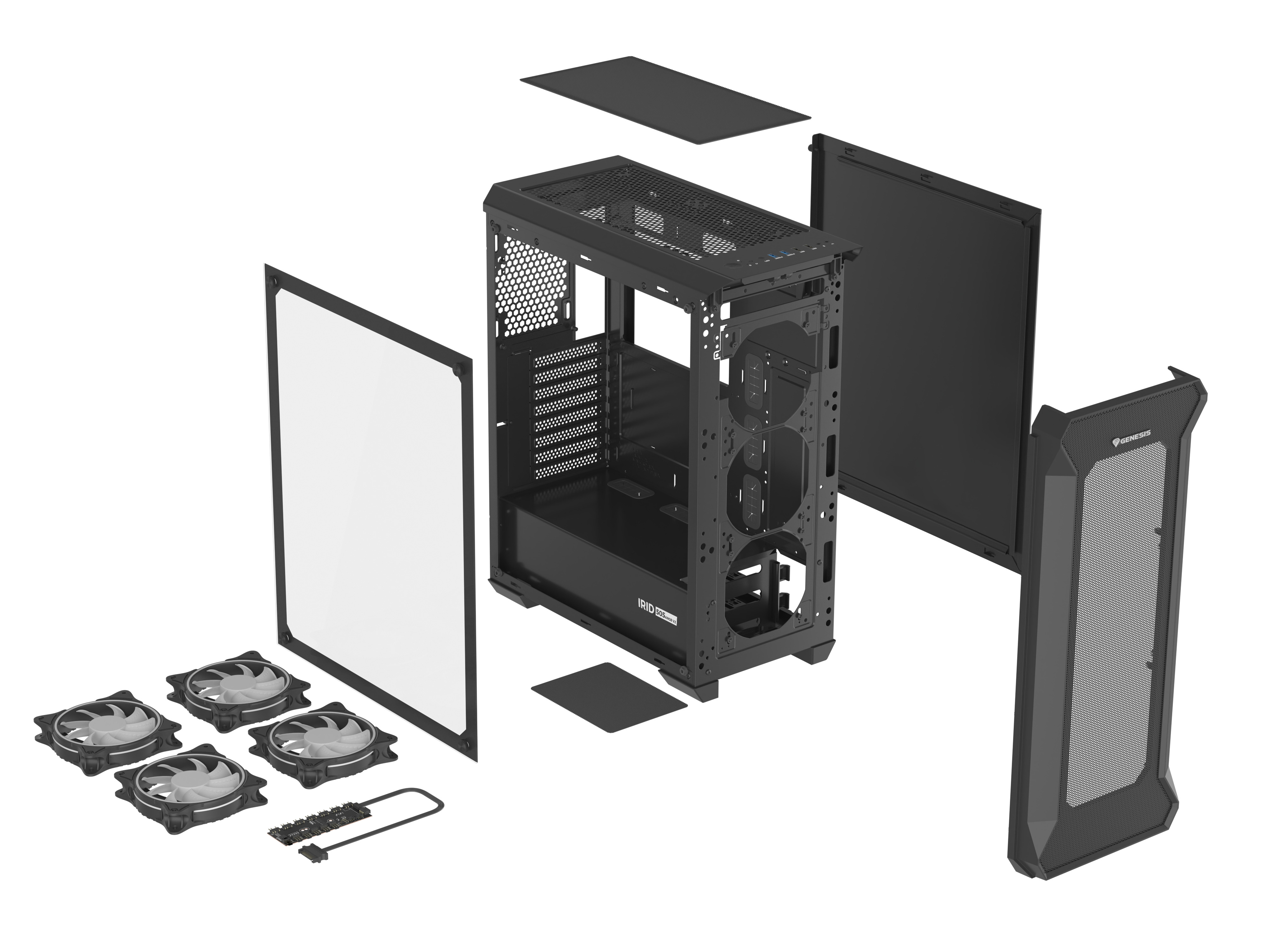 Carcasă Genesis IRID 505 V2, Black în Moldova - xstore.md photo 13