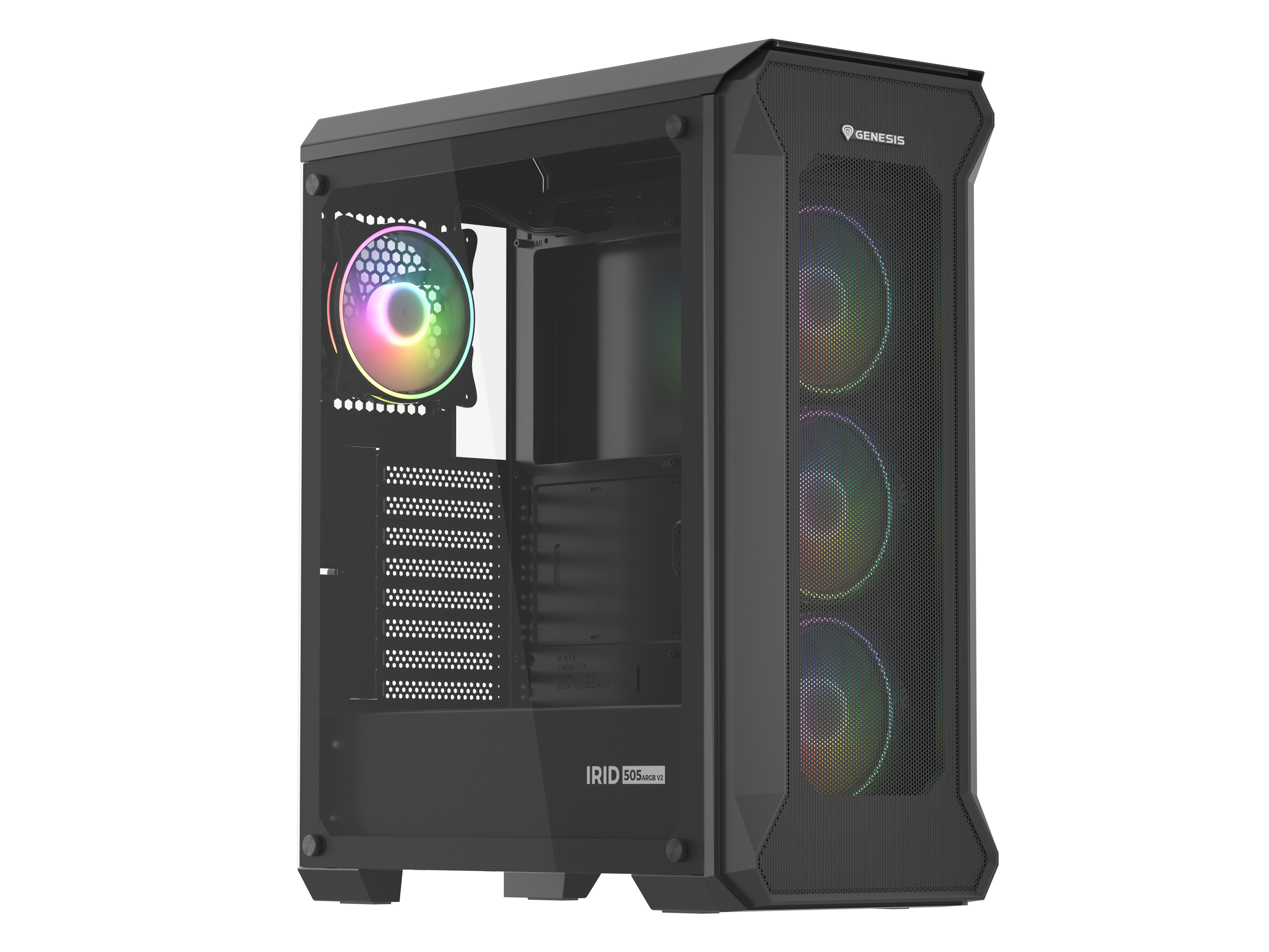 Carcasă Genesis IRID 505 V2, Black în Moldova - xstore.md photo 3