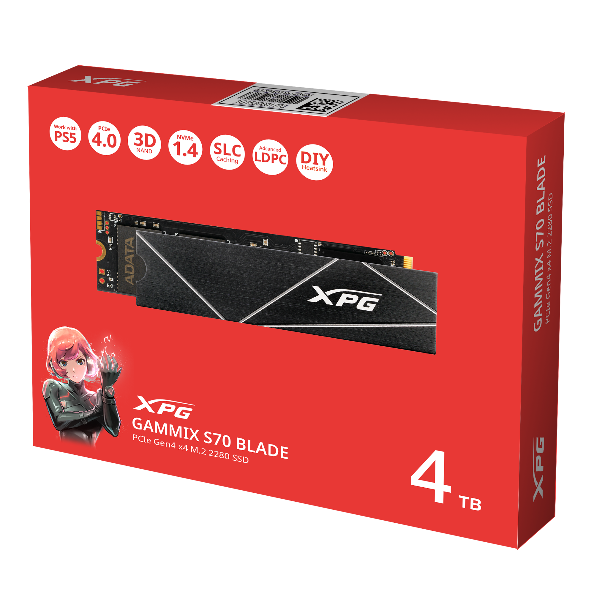 SSD ADATA XPG GAMMIX S70 AGAMMIXS70B-4T-CS - xstore.md photo 4