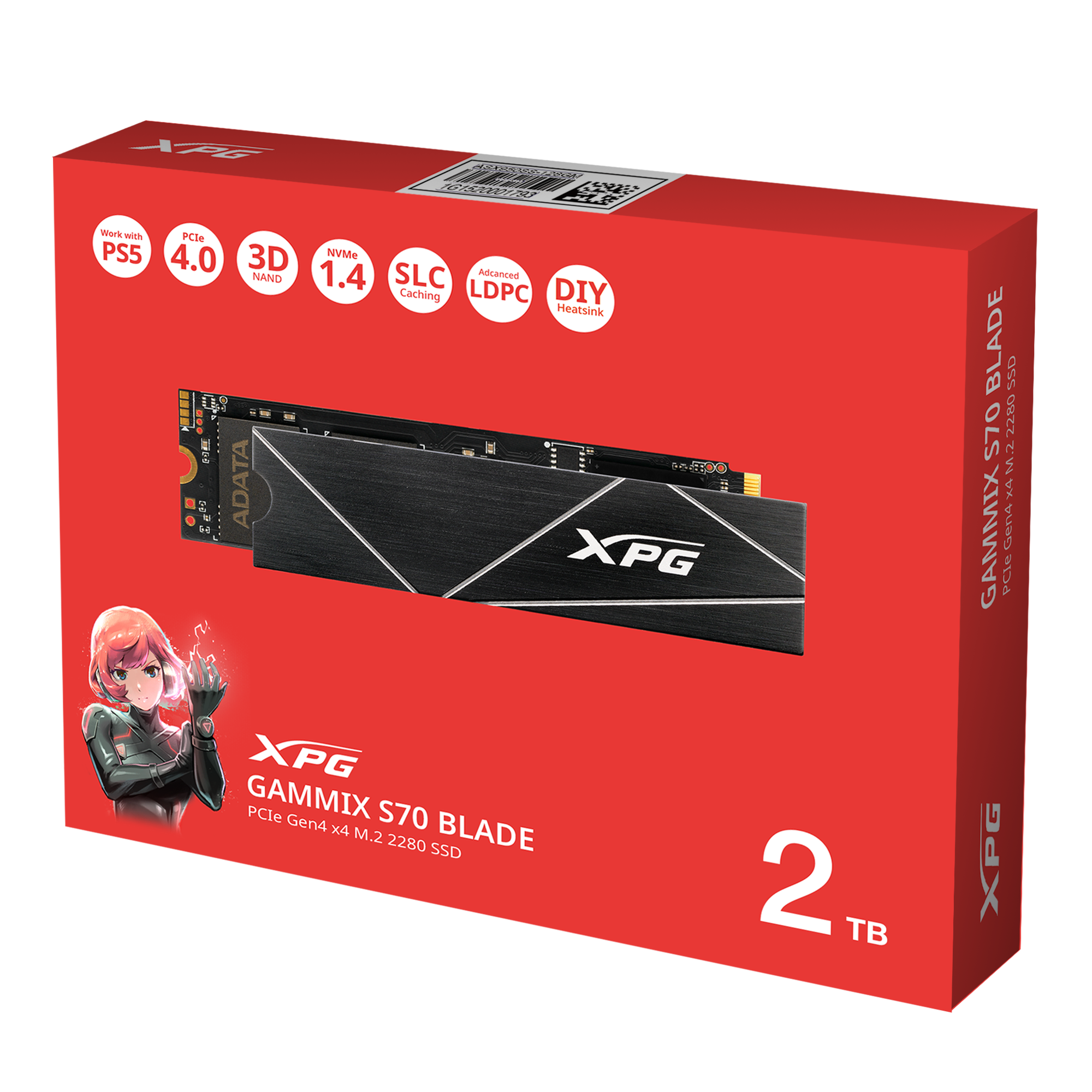 SSD ADATA XPG GAMMIX S70 AGAMMIXS70B-2T-CS - xstore.md photo 4