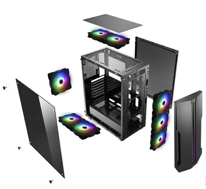 Carcasă Xilence X 512 Blade RGB, Black în Moldova - xstore.md photo 3
