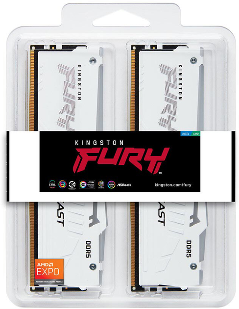 Memorie RAM Kingston FURY Beast RGB, KF564C32BWEAK2-64 - xstore.md photo 1