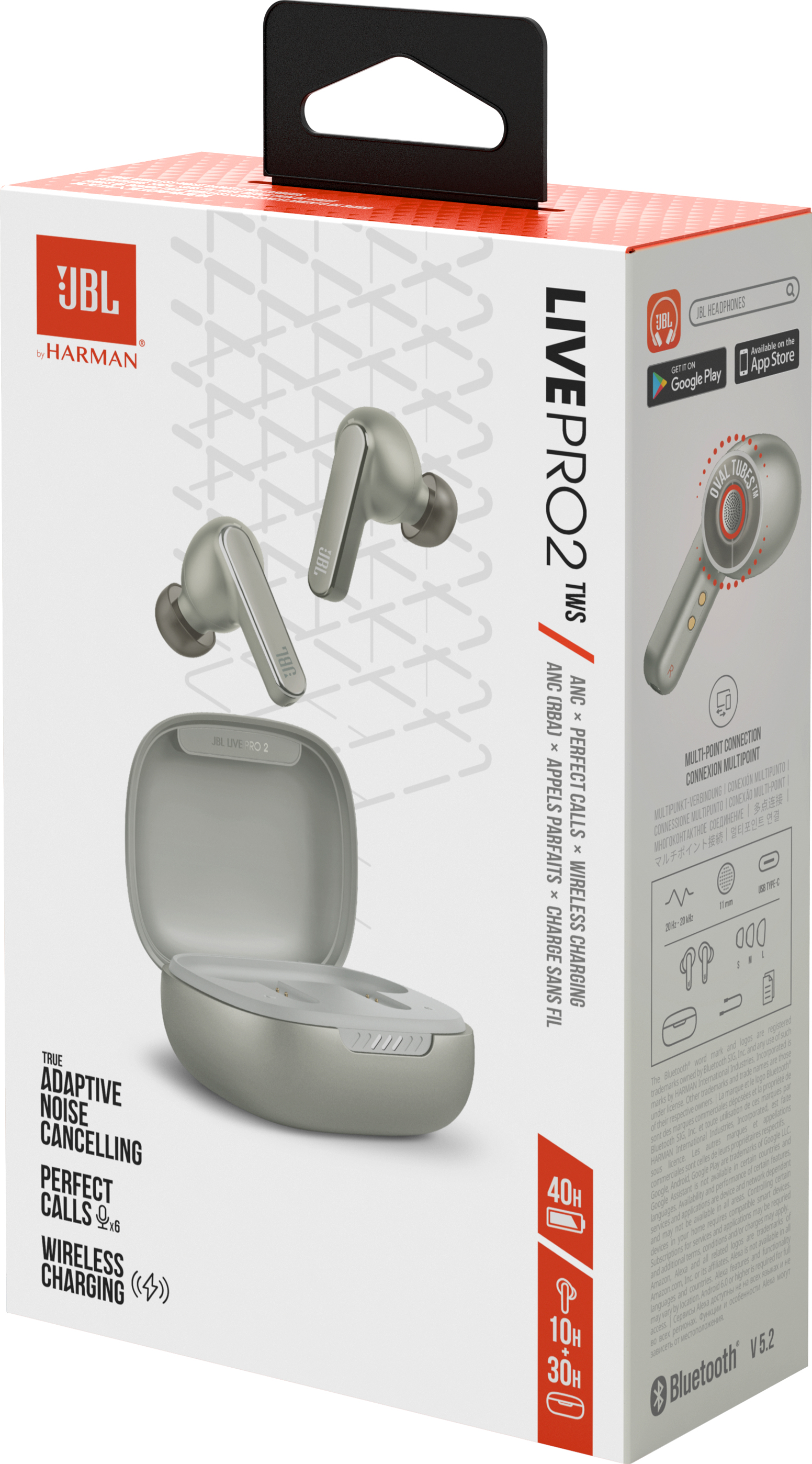 Наушники беспроводные JBL Live Pro 2, Silver в Молдове - xstore.md photo 7