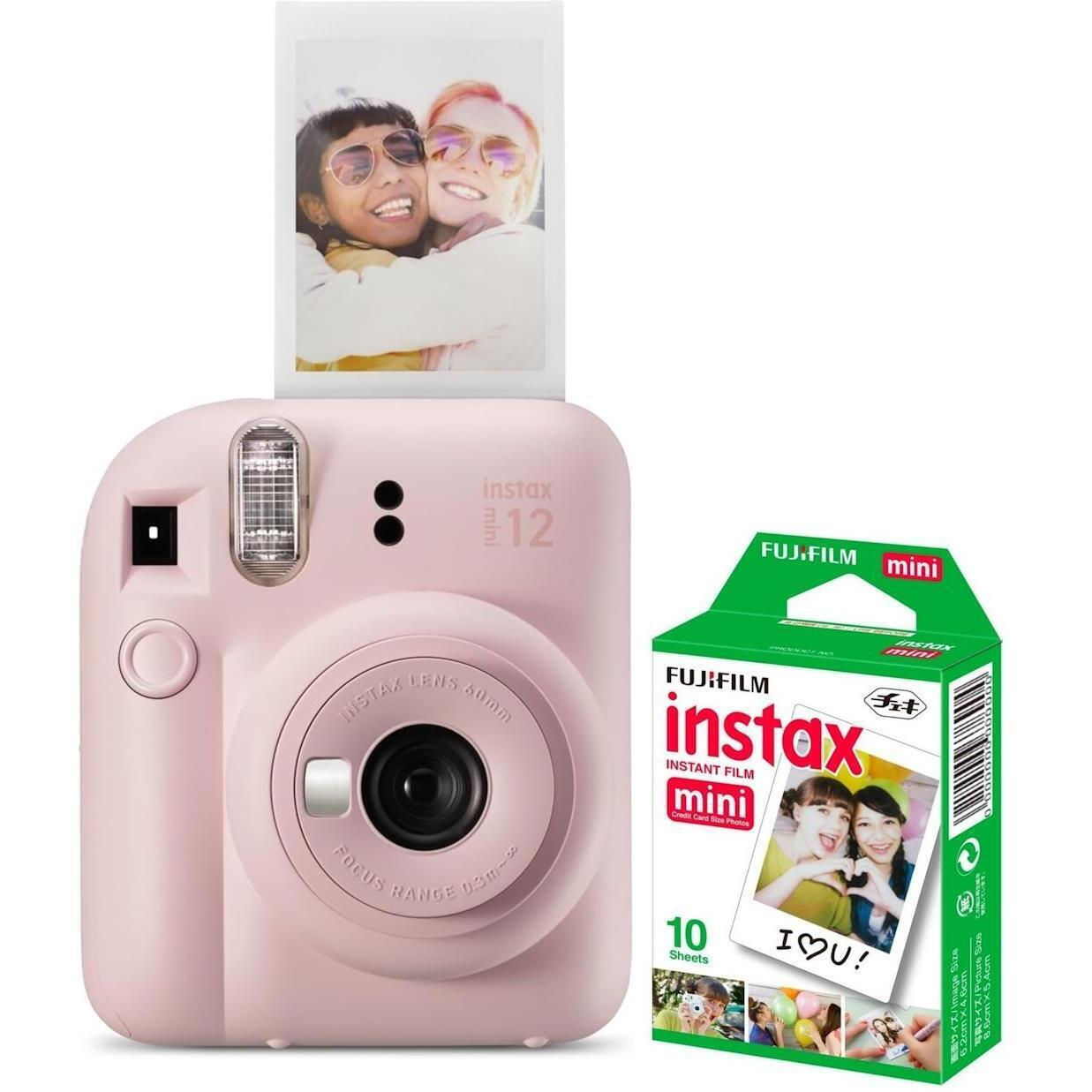 Aparat foto instant Fujifilm Instax Mini 12, Blossom Pink + Film Mini 2x10 - xstore.md photo