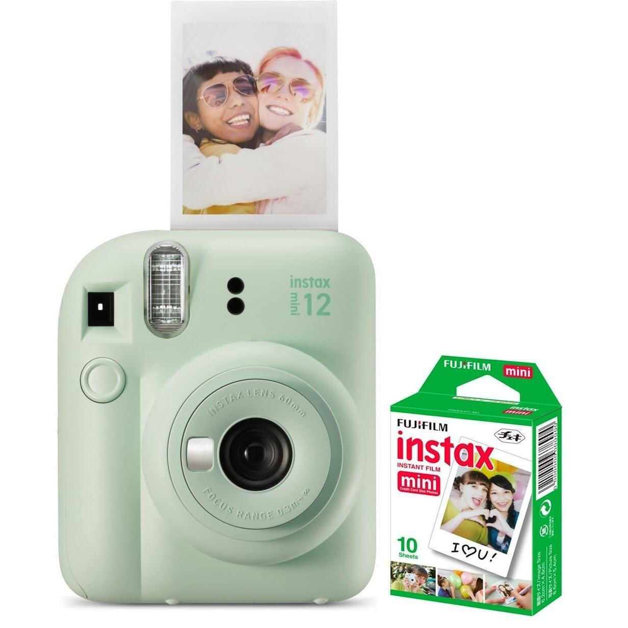 Фотоаппарат моментальной печати Fujifilm Instax Mini 12, Clay White + Film Mini 2x10 - xstore.md photo