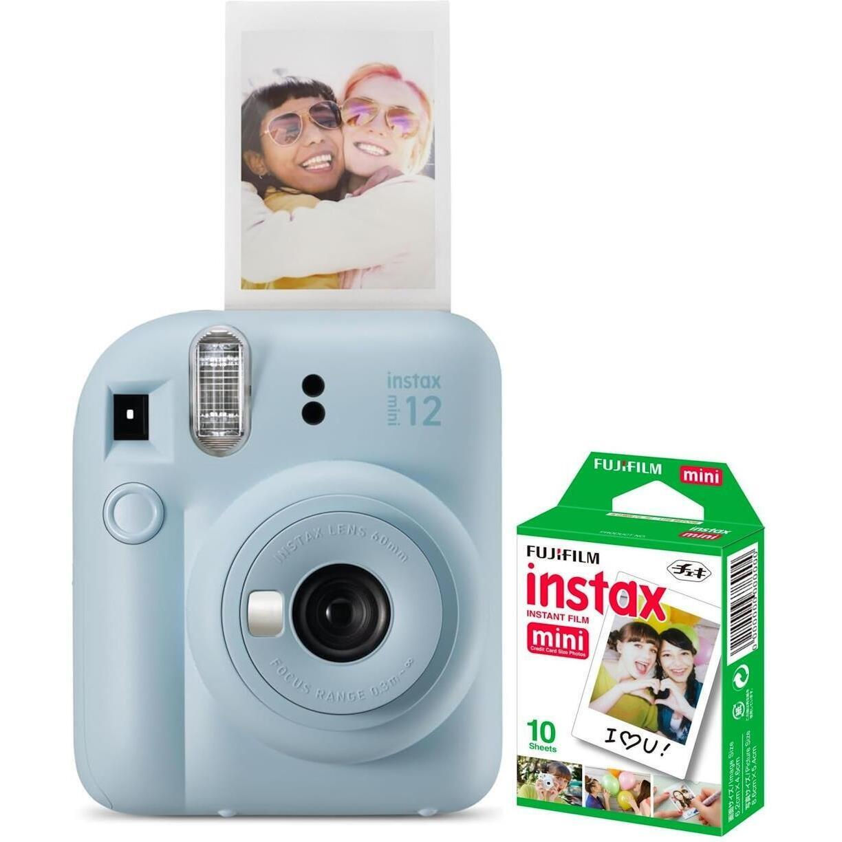 Фотоаппарат моментальной печати Fujifilm Instax Mini 12, Pastel Blue + Film Mini 2x10 - xstore.md photo