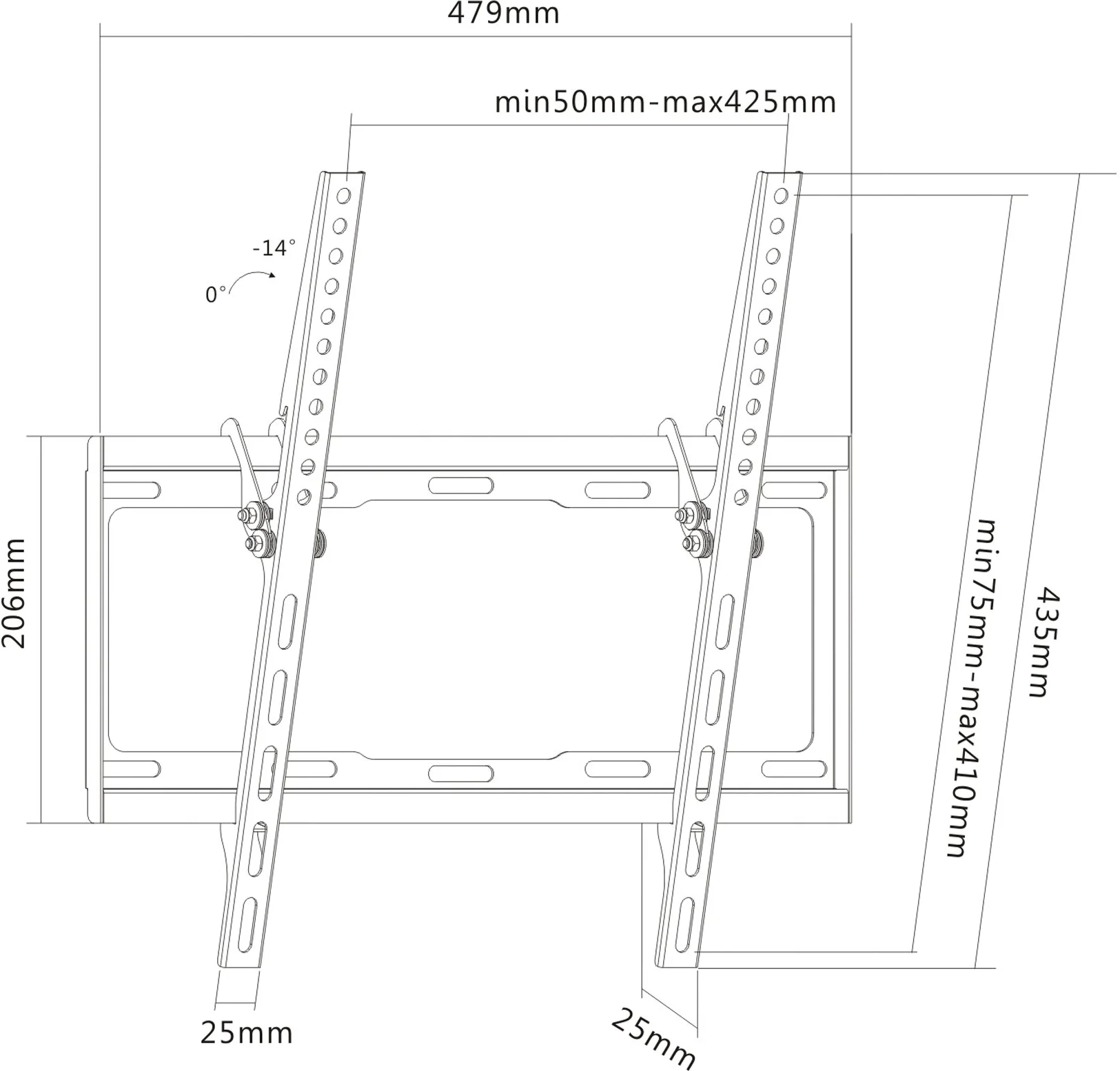 Suport TV Inclinabil PureMounts BT400 în Moldova - xstore.md photo 4