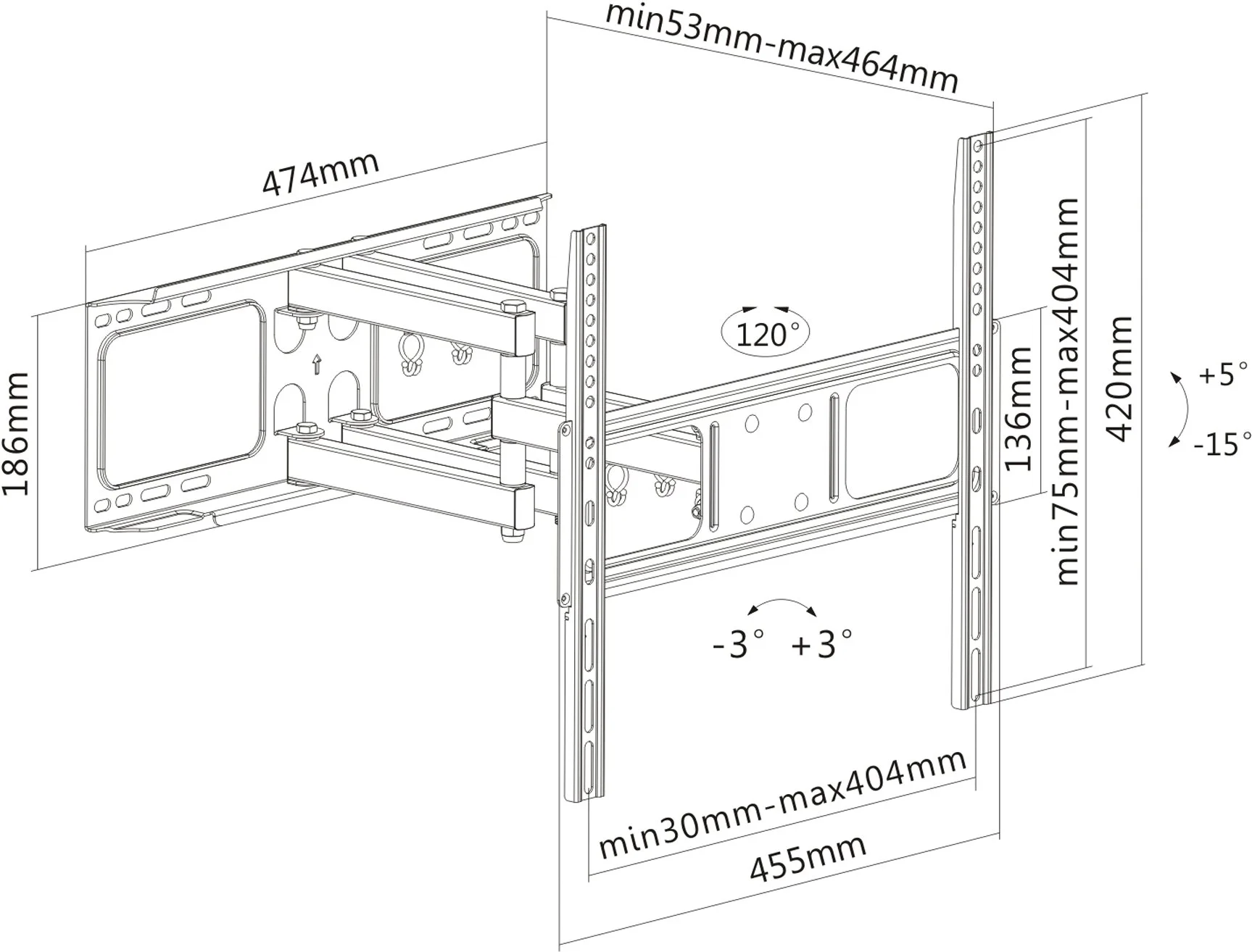 Suport TV ajustabil PureMounts FM41-400 în Moldova - xstore.md photo 1