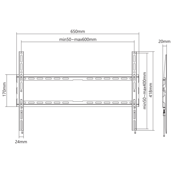 Suport TV fixat SBOX PLB-2264F-2– în Moldova - xstore.md photo 3