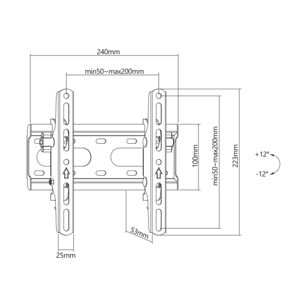 Suport TV Inclinabil SBOX PLB-2522T-2– în Moldova - xstore.md photo 3