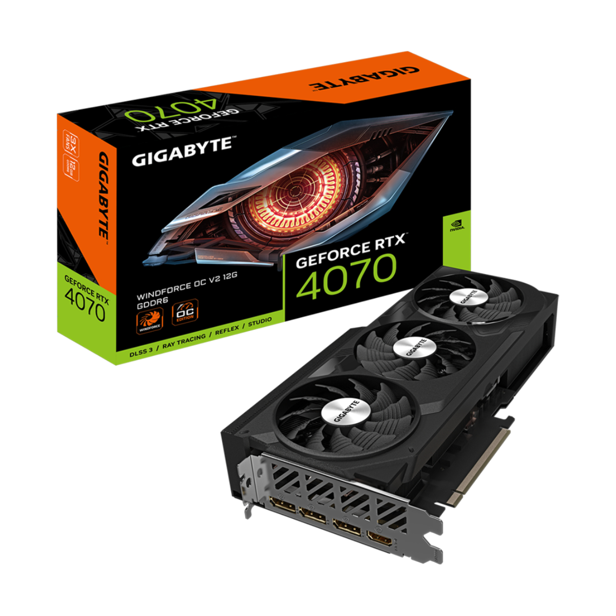 Видеокарта GIGABYTE GeForce RTX 4070 WINDFORCE OC V2 12G - xstore.md photo